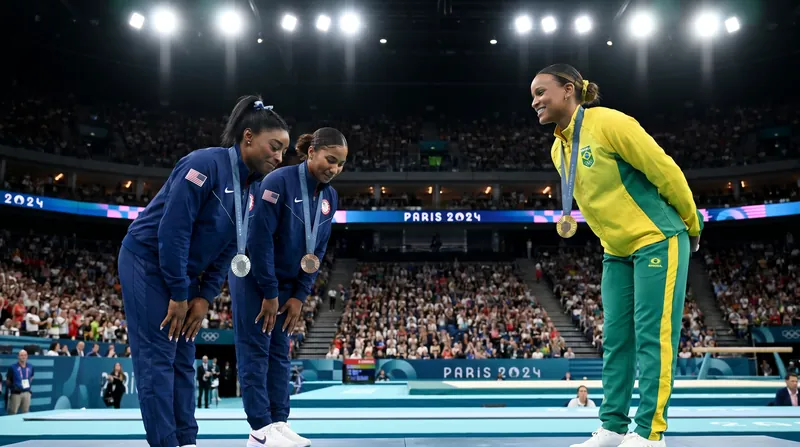 The all-Black gymnastics podium became one of the most enduring images of sportsmanship from the Paris Games.