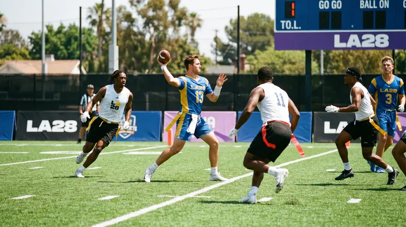 Flag football will make its Olympic debut in 2028, drawing interest from active NFL superstars.