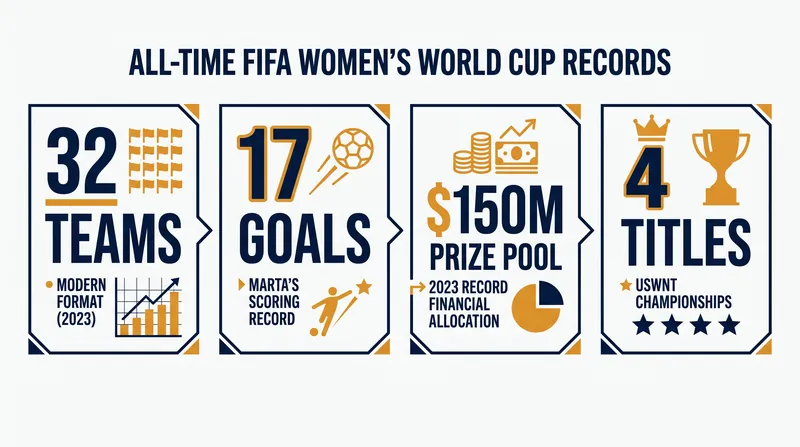 Individual and team records that have defined the first nine editions of the Women's World Cup.