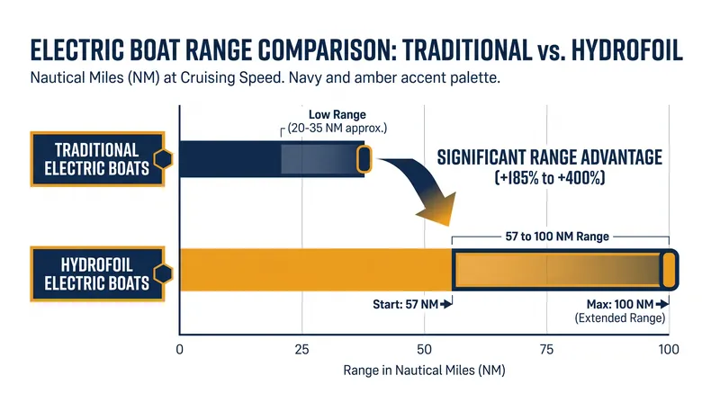 Hydrofoiling has effectively tripled the viable range of electric boats.