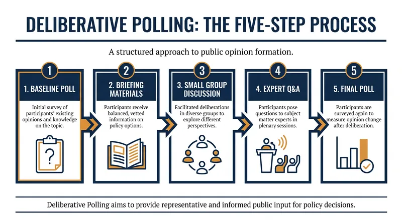 The standard methodology of a Deliberative Poll.