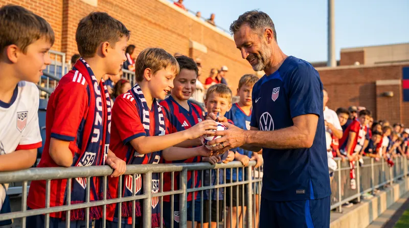 Players spent time after training connecting with the next generation of American soccer fans.