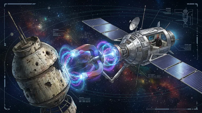 Future missions like ELSA-M will use magnetic docking plates to capture and deorbit multiple satellites in a single trip.