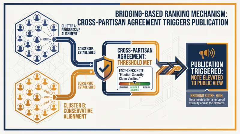 Bridging-based ranking requires users who typically disagree to reach a consensus.