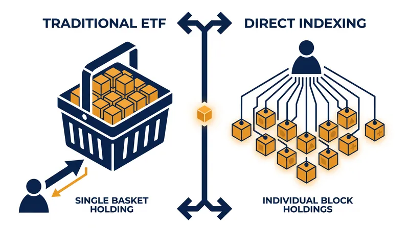 Unlike an ETF, direct indexing gives investors ownership of the underlying securities.