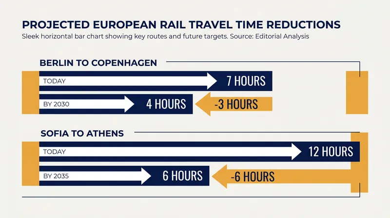 The TEN-T network upgrades aim to drastically cut travel times between major European capitals.