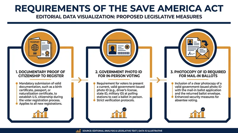 Key provisions of the stalled SAVE America Act.