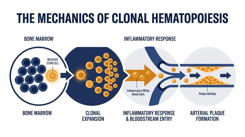 How a single mutated stem cell can multiply and drive cardiovascular inflammation.