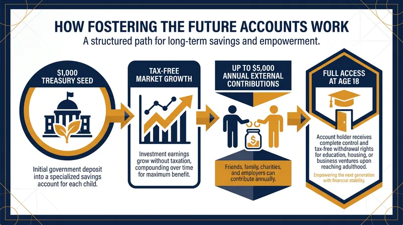 The accounts function similarly to an IRA, allowing funds to grow tax-free until the beneficiary reaches adulthood.