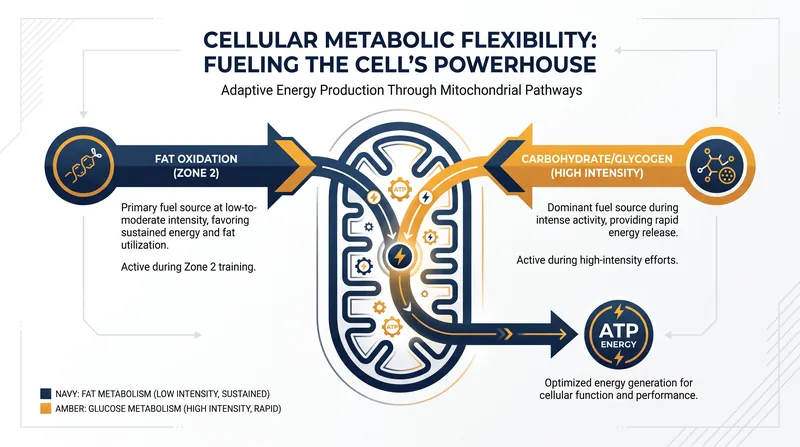 Zone 2 training improves the mitochondria's ability to utilize fat as a primary fuel source.