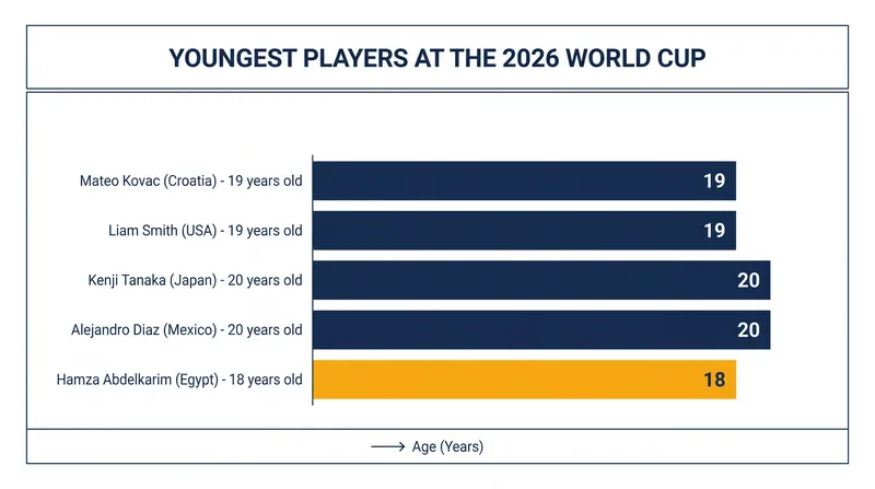At 18, Abdelkarim is the youngest Egyptian and Arab player selected for the 2026 World Cup.
