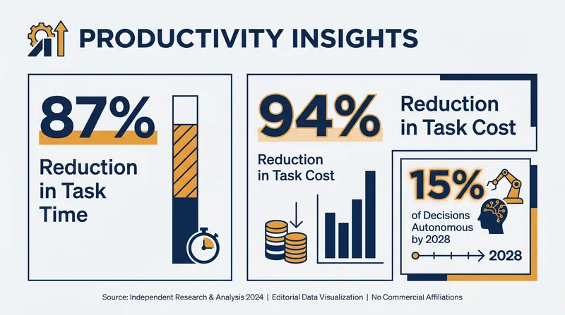 Early enterprise deployments of agentic workflows are demonstrating massive reductions in administrative task time.