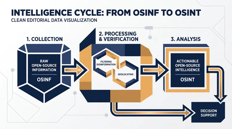 Raw public data must undergo rigorous verification and analysis before it can be considered reliable intelligence.