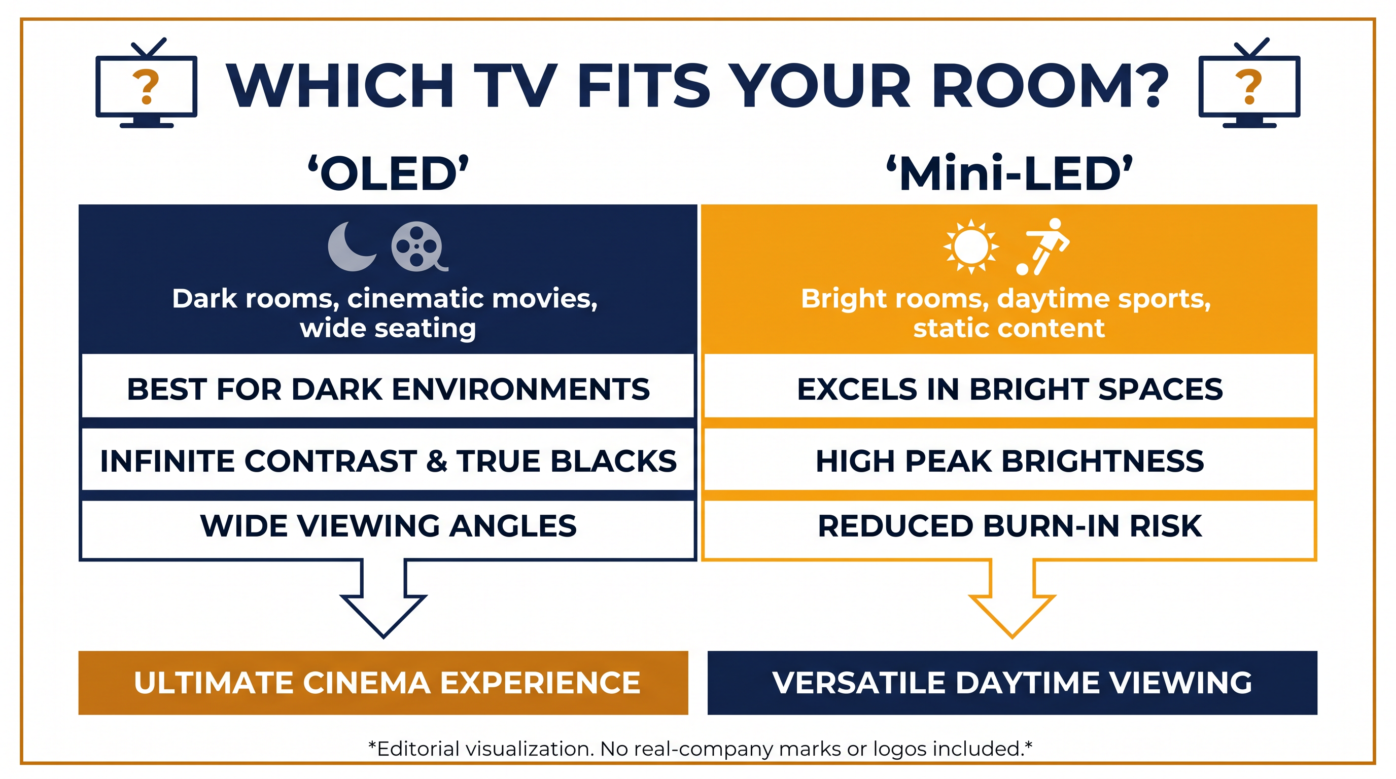 Matching the panel technology to your room's lighting and viewing habits is the key to a successful purchase.
