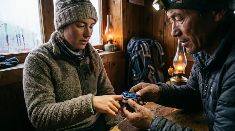 Guides routinely monitor blood oxygen saturation to track how well a trekker's body is adapting to the thin air.