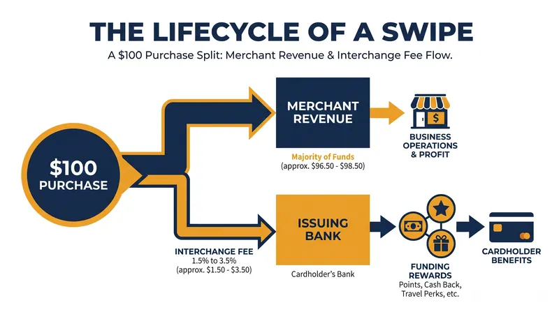 How interchange fees act as the invisible engine funding credit card rewards.