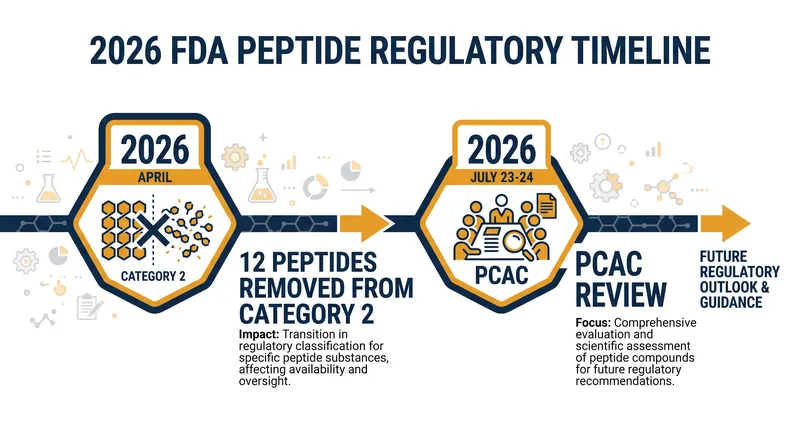 The regulatory timeline for BPC-157 and other popular peptides in 2026.