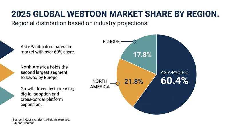 While South Korea remains the epicenter, North America is the fastest-growing market for new readers.