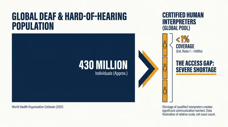 The technology aims to bridge the communication gap for the 430 million people affected by the global interpreter shortage.