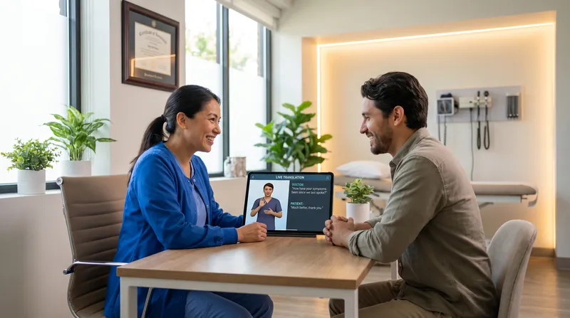AI translation tools are being deployed in healthcare settings to facilitate immediate, frictionless communication.