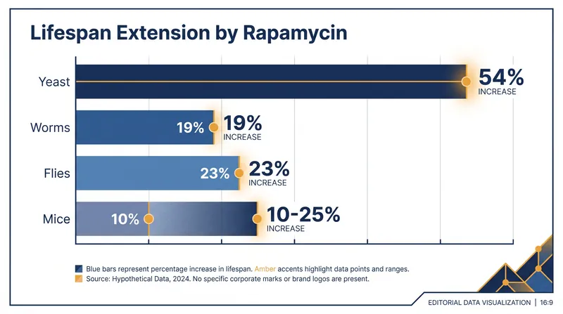 Rapamycin is the most consistently replicated life-extending drug across multiple species in laboratory history.