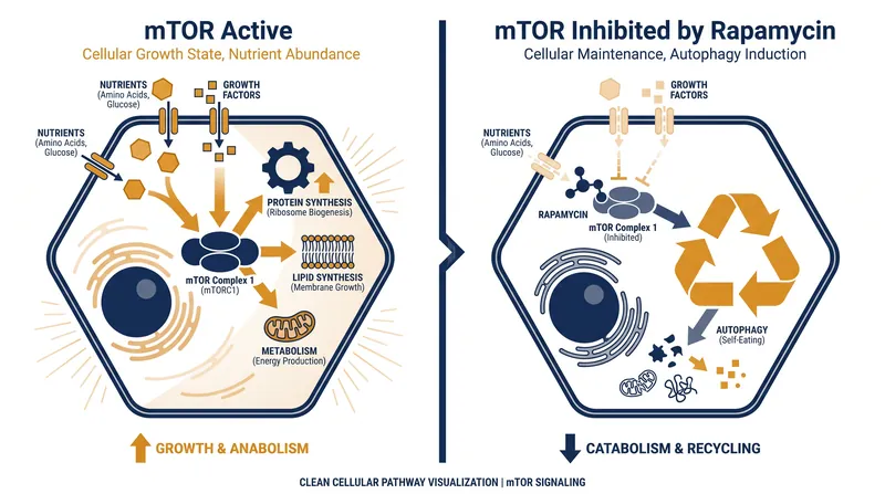 How rapamycin flips the cellular switch from growth to maintenance and repair.