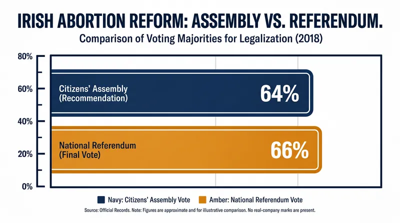 The 2016 Irish Citizens' Assembly perfectly predicted the outcome of the 2018 national referendum.