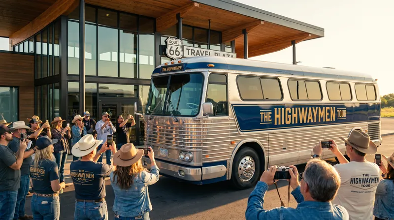 Visitors to the travel stop can take photos with a replica of Parton's iconic touring bus.