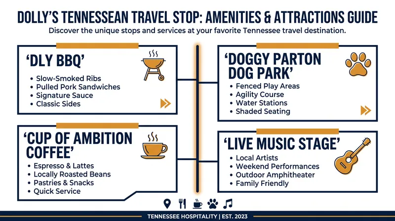 The flagship travel stop features a wide array of dining, entertainment, and pet-friendly amenities.