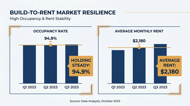 Despite premium rental rates, BTR occupancy remains exceptionally high, indicating strong structural demand.