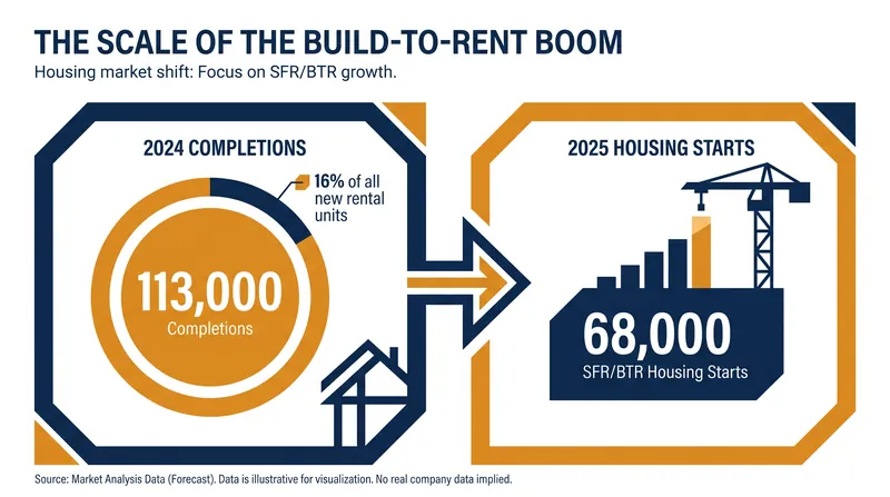 Build-to-rent construction remains historically robust, capturing a significant share of all new rental units.