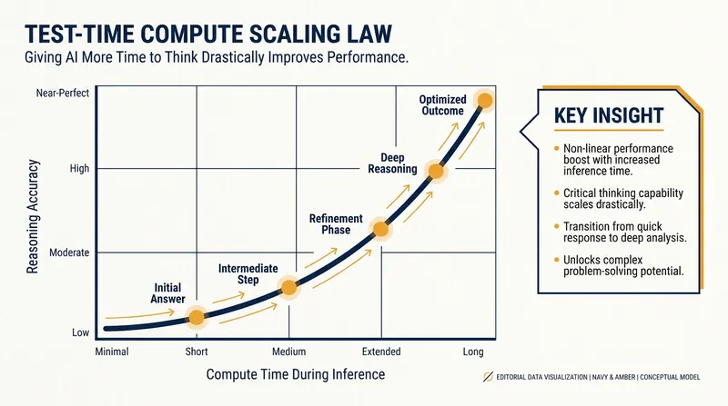Models demonstrate significantly higher accuracy when allocated more computational time to reason.