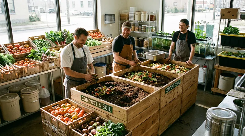 Circular food economies eliminate waste by returning nutrients directly to the soil.
