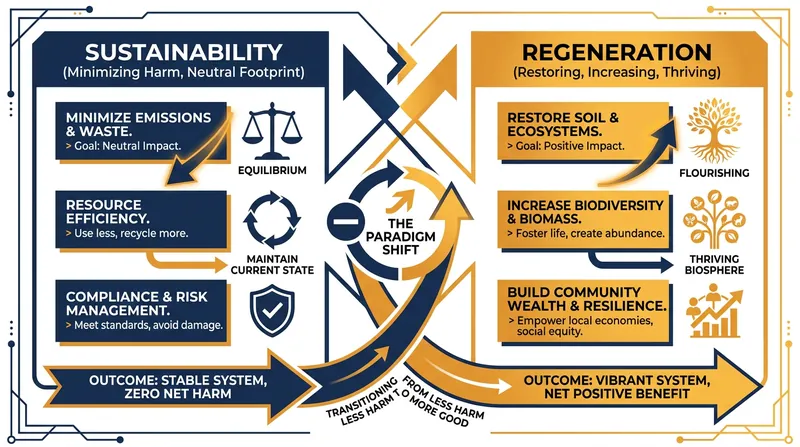 The conceptual shift from sustainable to regenerative travel.