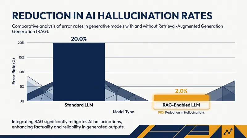 By grounding responses in retrieved documents, RAG significantly reduces the rate of AI hallucinations.