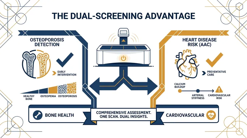 How the AI tool turns a single medical appointment into a dual-screening for both skeletal and cardiovascular health.