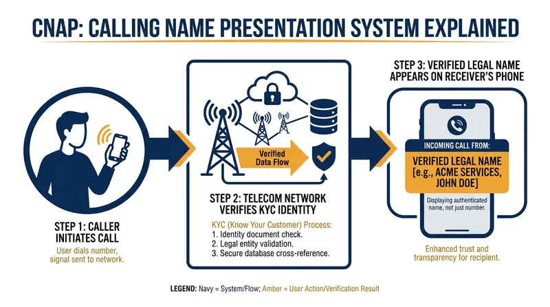 The government's CNAP system strips anonymity from telemarketers by displaying their KYC-verified legal name.