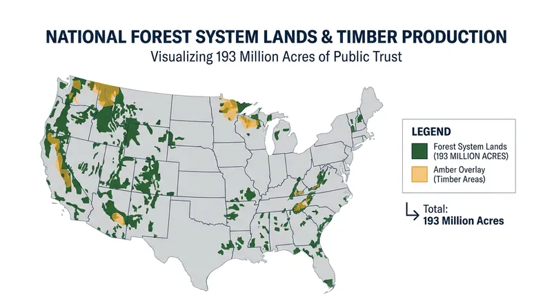 The Forest Service manages 193 million acres of public land, with millions of acres recently opened to expedited logging.