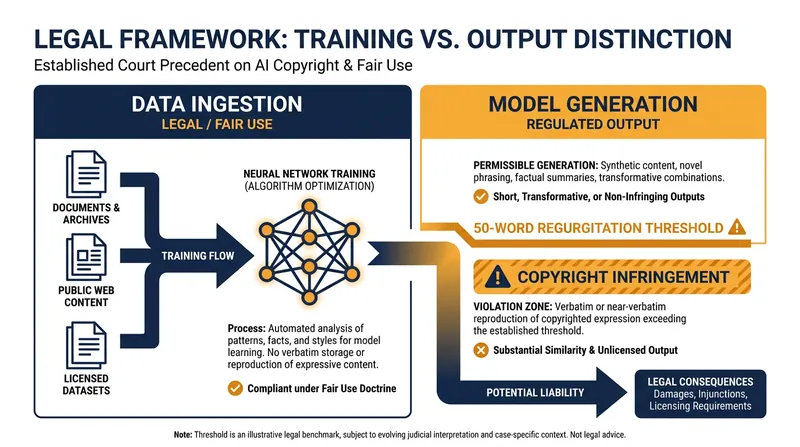 The ruling protects the ingestion of data but creates strict new liabilities for models that regurgitate exact text.
