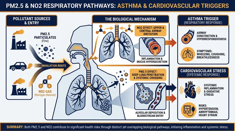 How vehicle emissions directly impact respiratory and cardiovascular health.