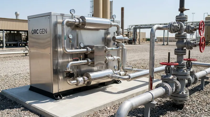 Organic Rankine Cycle (ORC) engines can generate electricity from the relatively low-temperature water found in oil reservoirs.
