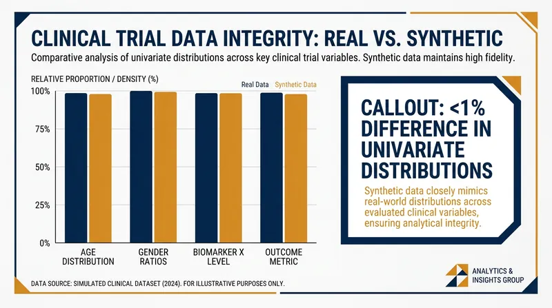 When used to replicate an oncology trial, synthetic data produced nearly identical statistical distributions to the real-world records.