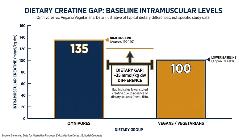Because dietary creatine is found exclusively in animal products, plant-based eaters often see the most dramatic benefits from supplementation.