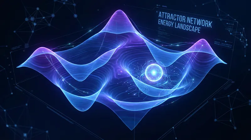 Attractor networks act like stable basins in a neural landscape, protecting short-term memories from transient noise.