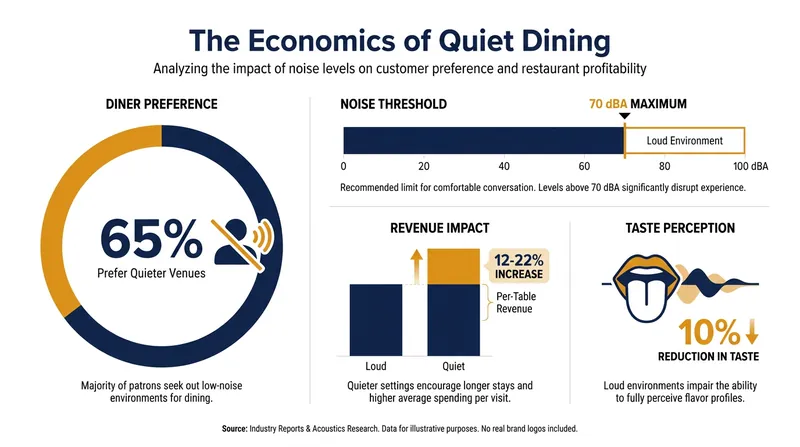 The financial and sensory metrics driving the hospitality industry's shift toward acoustic control.