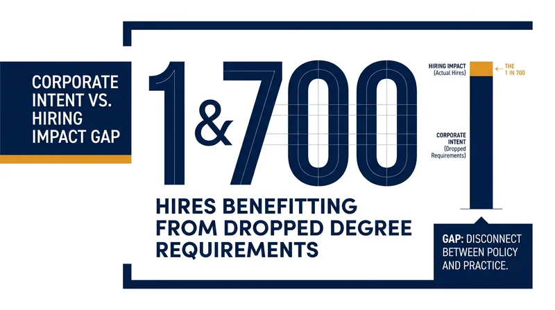 Despite widespread policy changes, actual hiring behavior has been slow to adapt.
