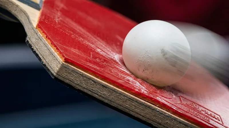 The expanded upper-half surface area provides more leverage for aggressive topspin loops.