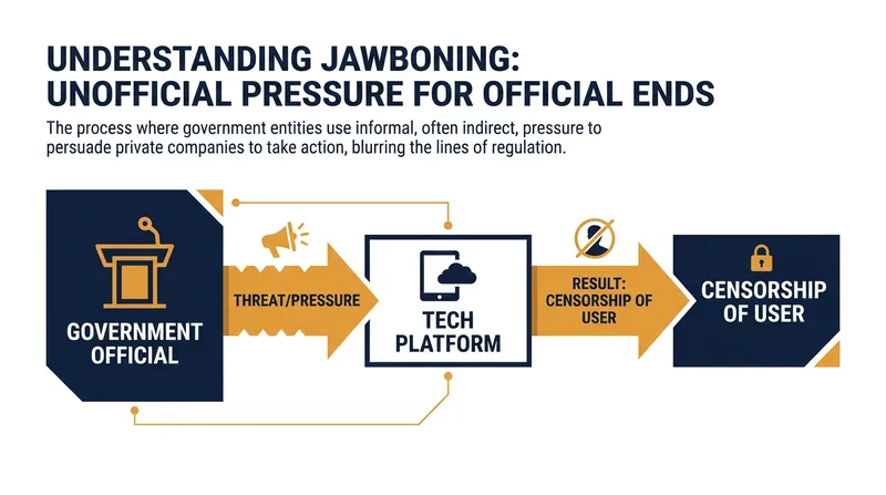 How jawboning bypasses direct First Amendment protections by using private platforms as proxies.