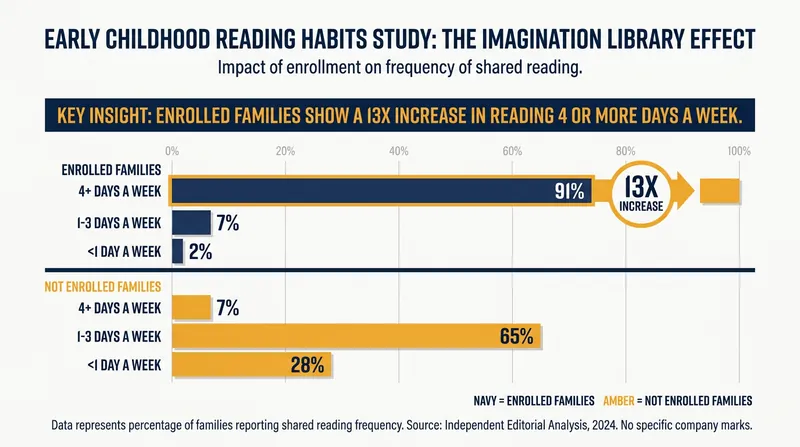 Children receiving books were significantly more likely to be read to consistently.