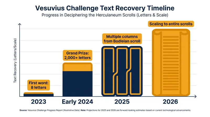 The exponential progress of AI-driven text recovery.